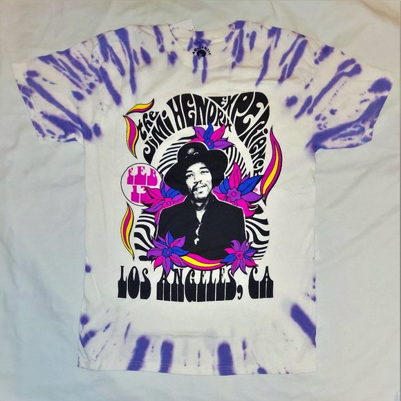The Jimi Hendrix Experience LA, CA Tie Dye rock blues T-Shirt L NWT - Picture 1 of 3